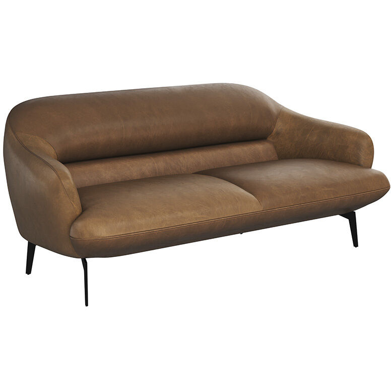 Armani Cognac Leather Sofa
